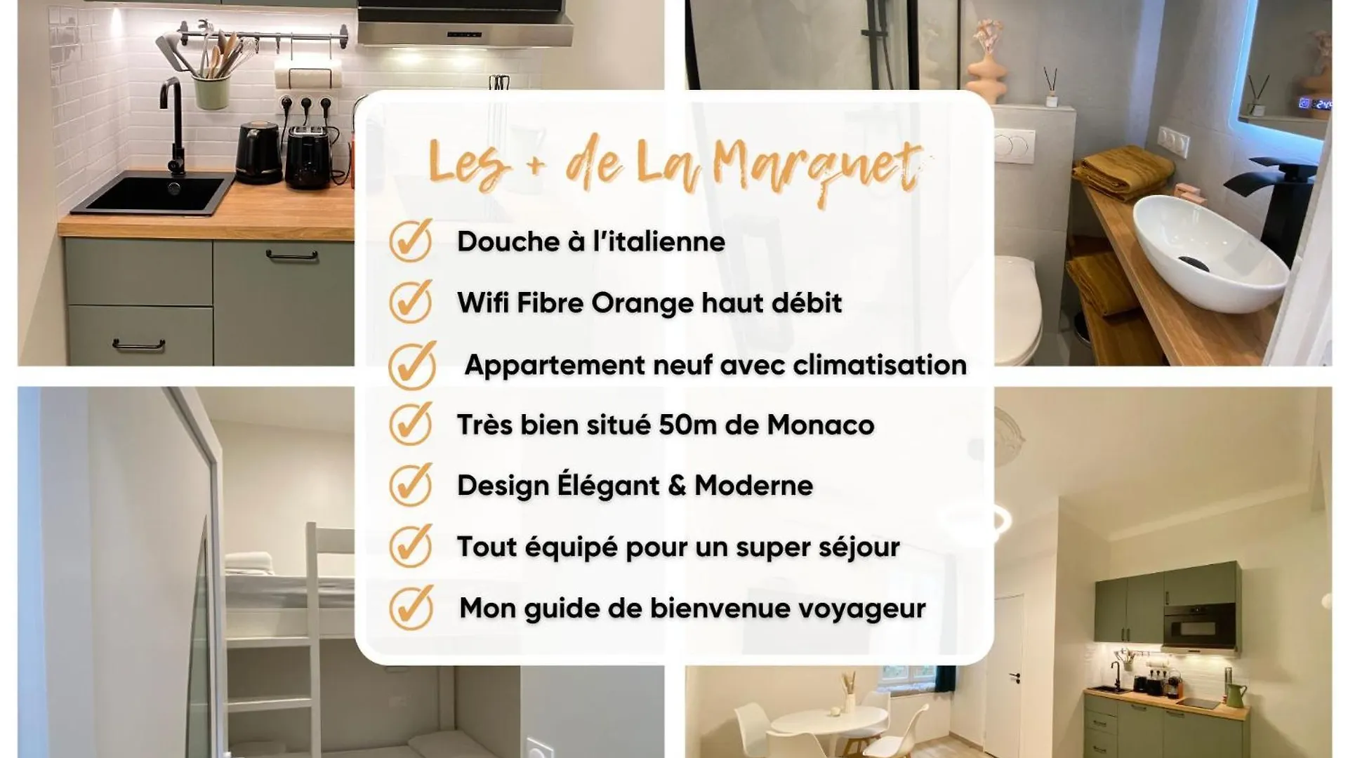 Appartements Neuf - Frontiere De Monaco - Clim - Wifi Cap-d'Ail Apartamento